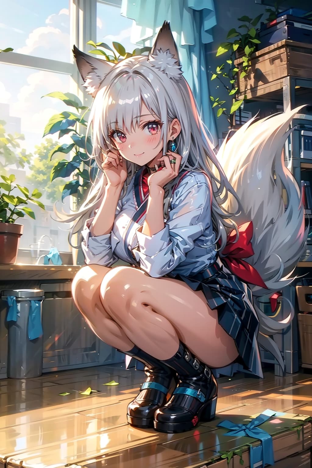 着物でしゃがむと