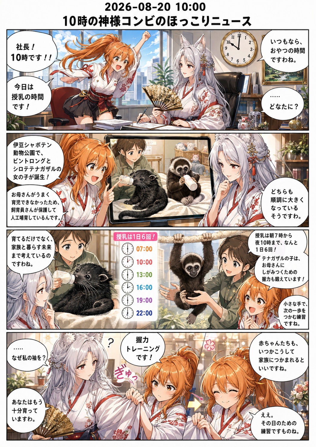 毎日漫画　10時　ほっこりニュース | の人気AIイラスト・グラビア