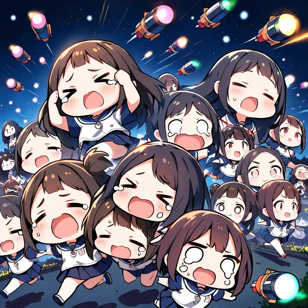 恐怖のロケット花火