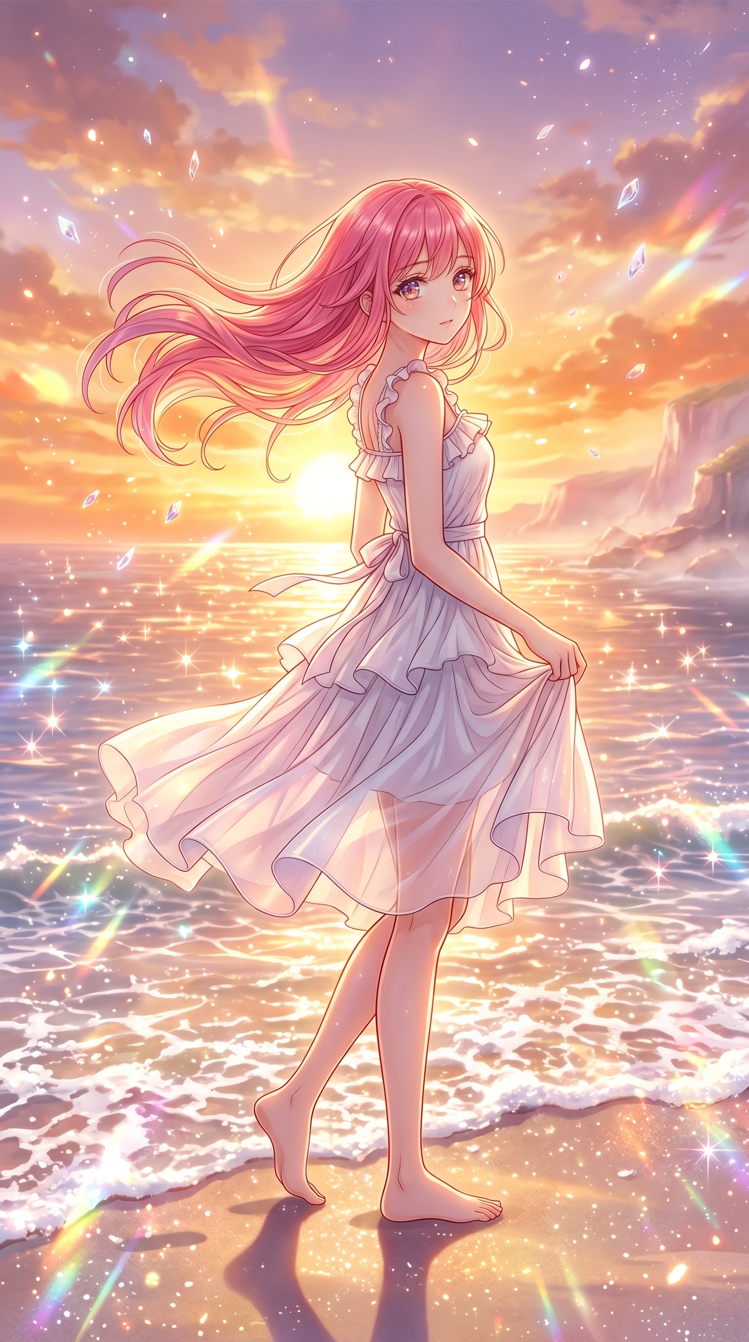 夕影の海辺詩 | の人気AIイラスト・グラビア