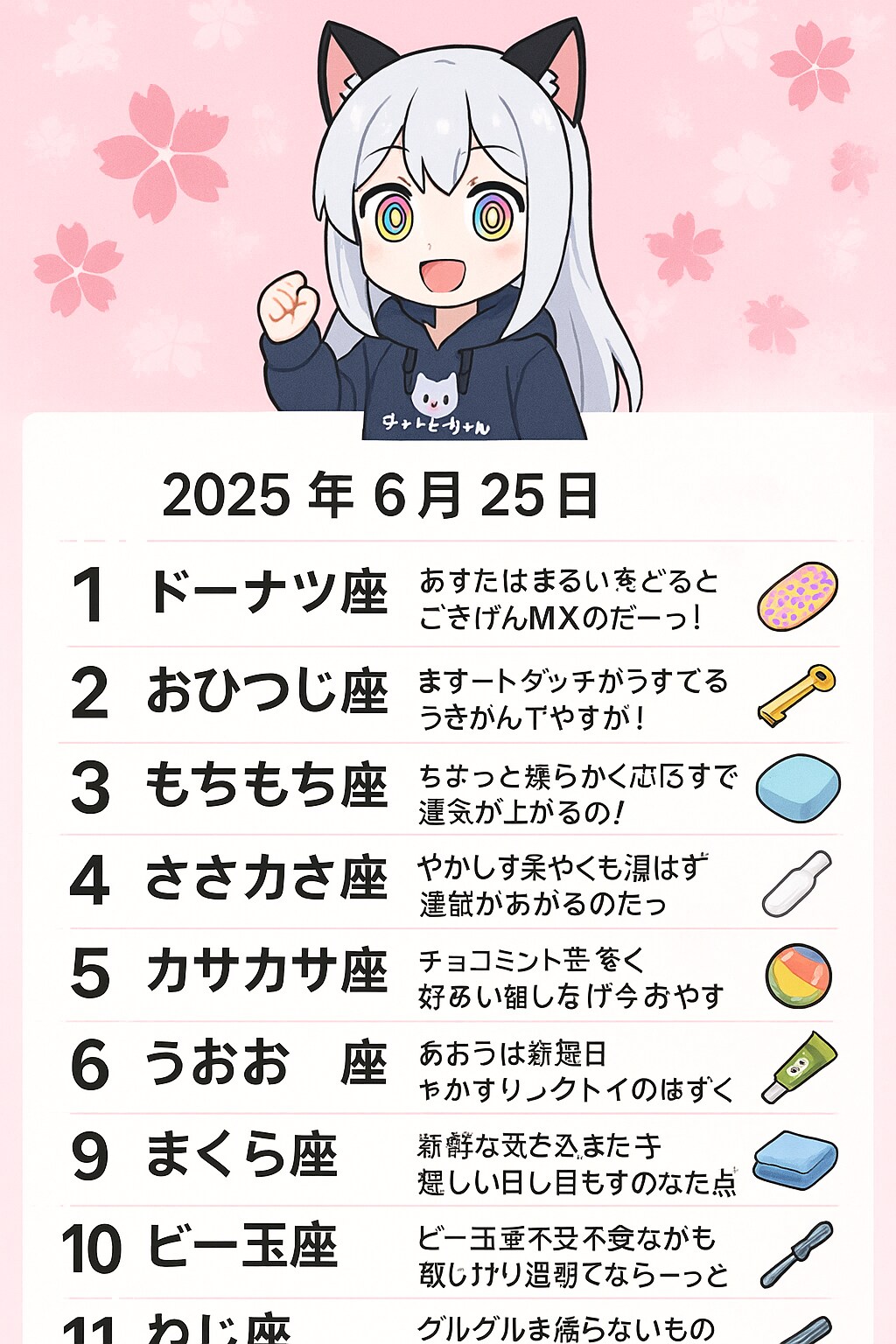 06/25のチャトピちゃん占い | の人気AIイラスト・グラビア