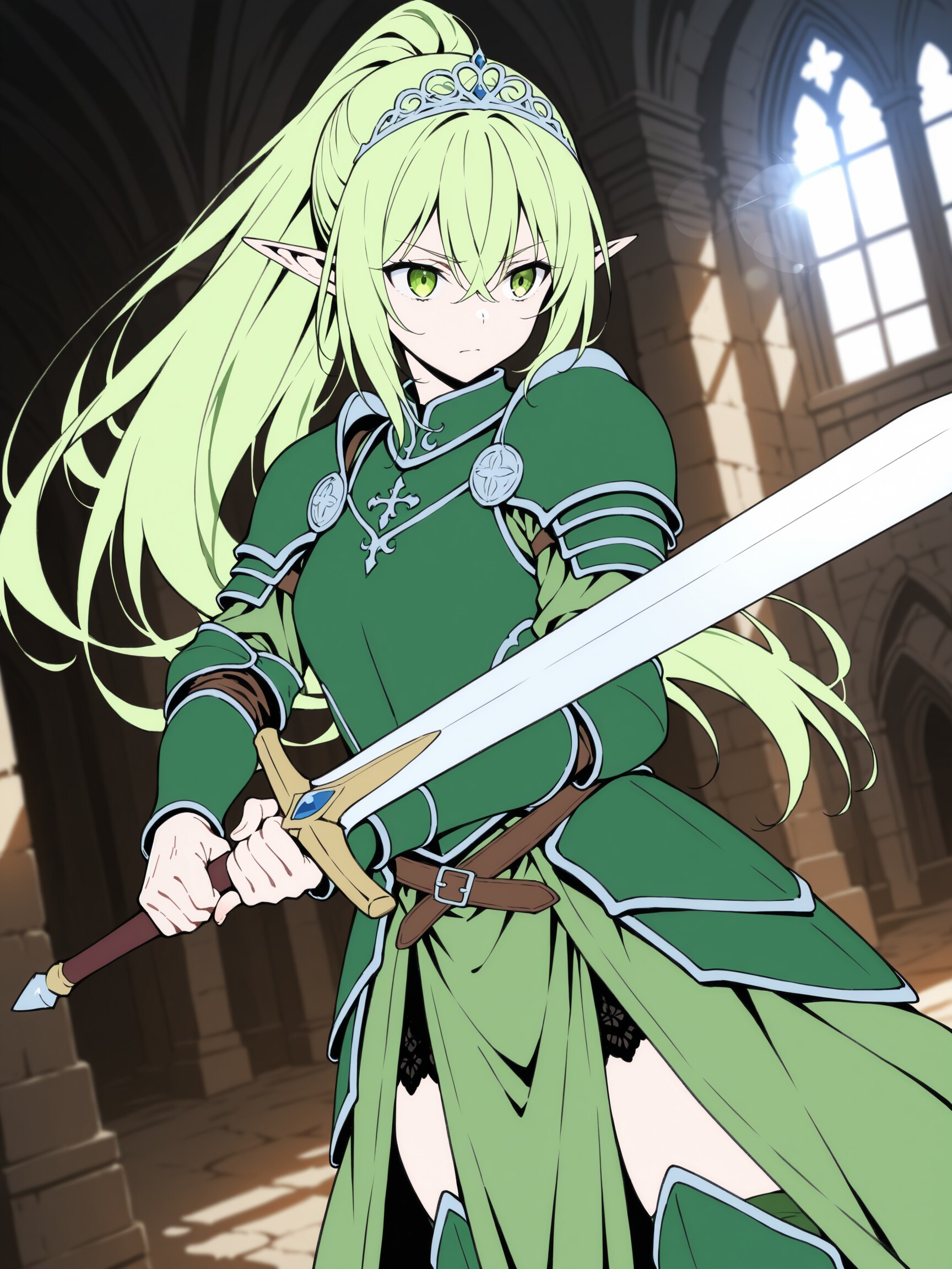 緑の姫騎士エルフ
