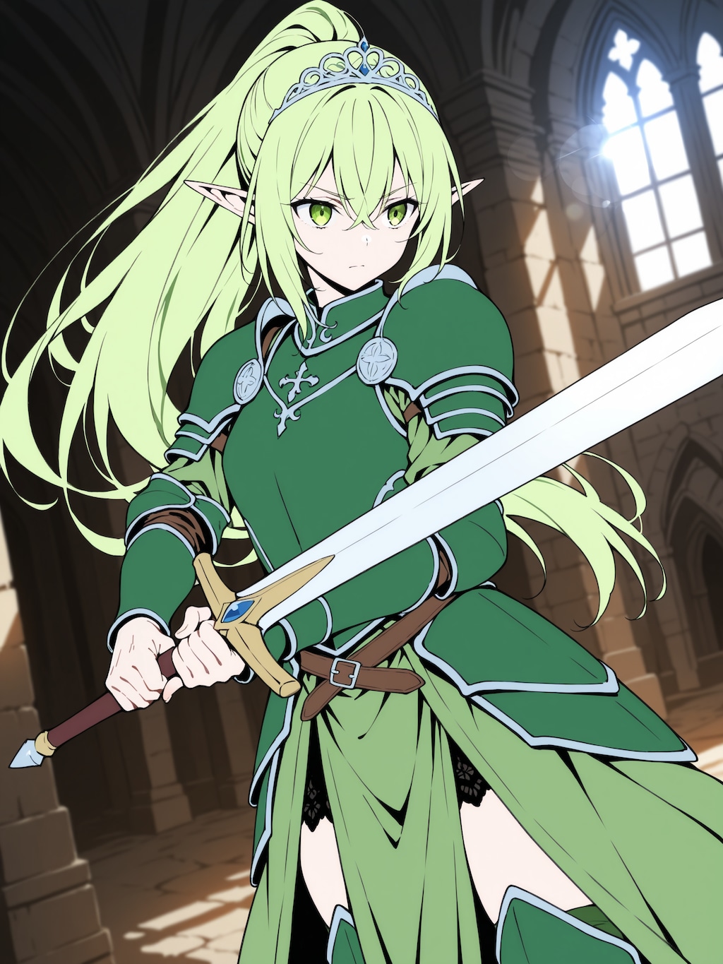 緑の姫騎士エルフ