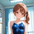 スク水サイドポニー女子　医務室で騎乗位 3枚目