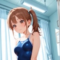 スク水サイドポニー女子　医務室で騎乗位 10枚目