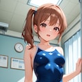 スク水サイドポニー女子　医務室で騎乗位 5枚目