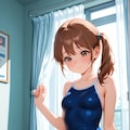 スク水サイドポニー女子　医務室で騎乗位 7枚目