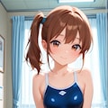 スク水サイドポニー女子　医務室で騎乗位 11枚目