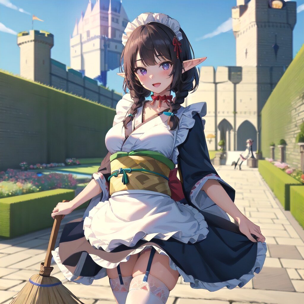 エルフの和メイド
