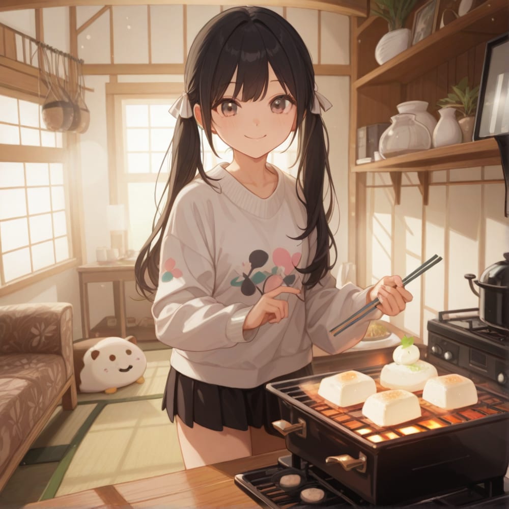 お餅を焼いてます | の人気AIイラスト・グラビア