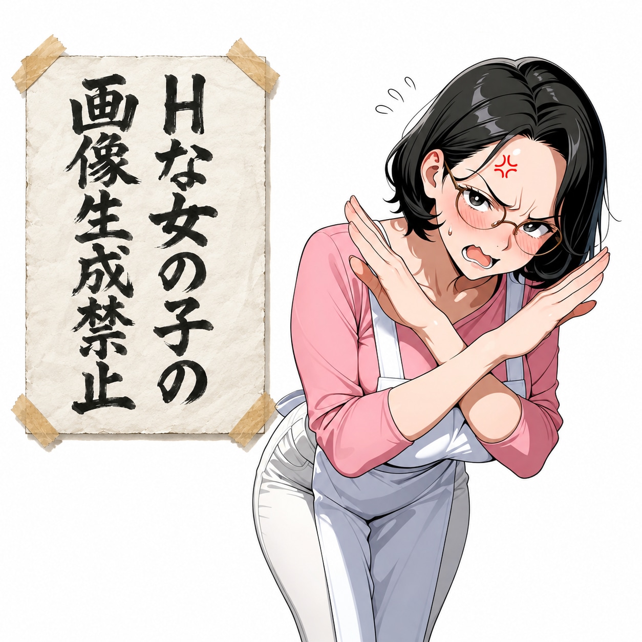 Hな女の子の画像生成禁止
