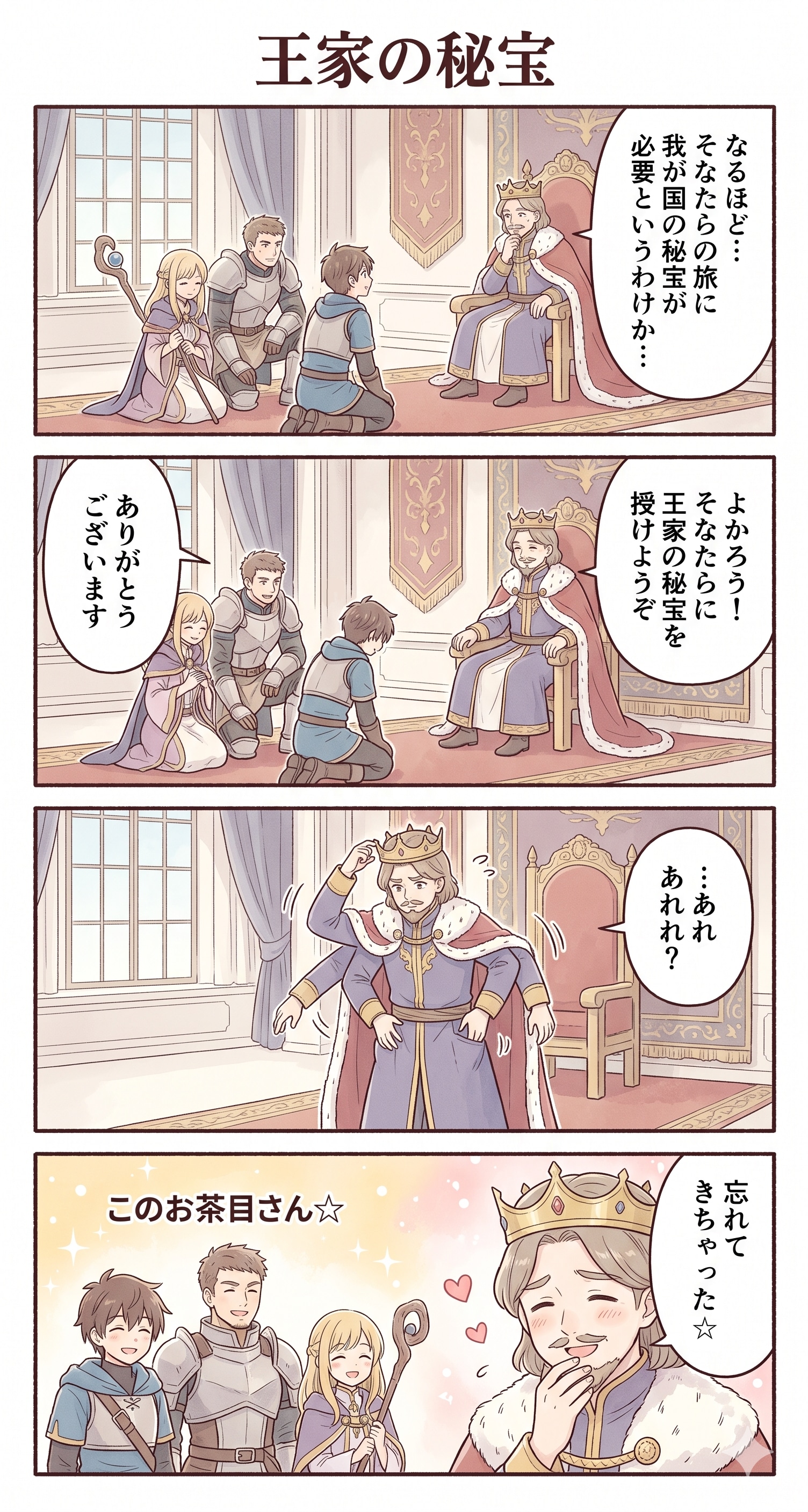 #66 ゆる日常4コマ・RPG編「王家の秘宝」