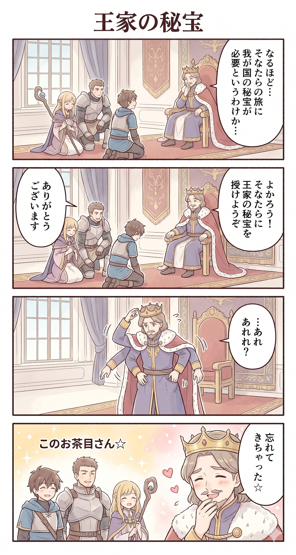 #66 ゆる日常4コマ・RPG編「王家の秘宝」