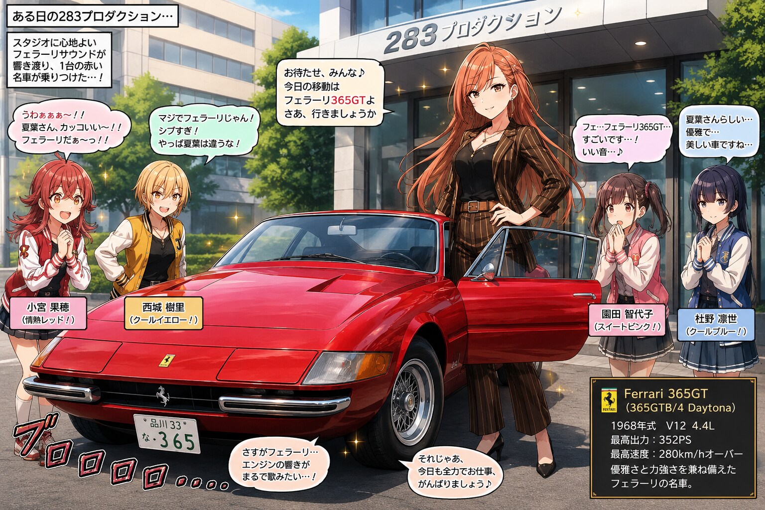 283プロダクションまでフェラーリで乗りつける有栖川夏葉