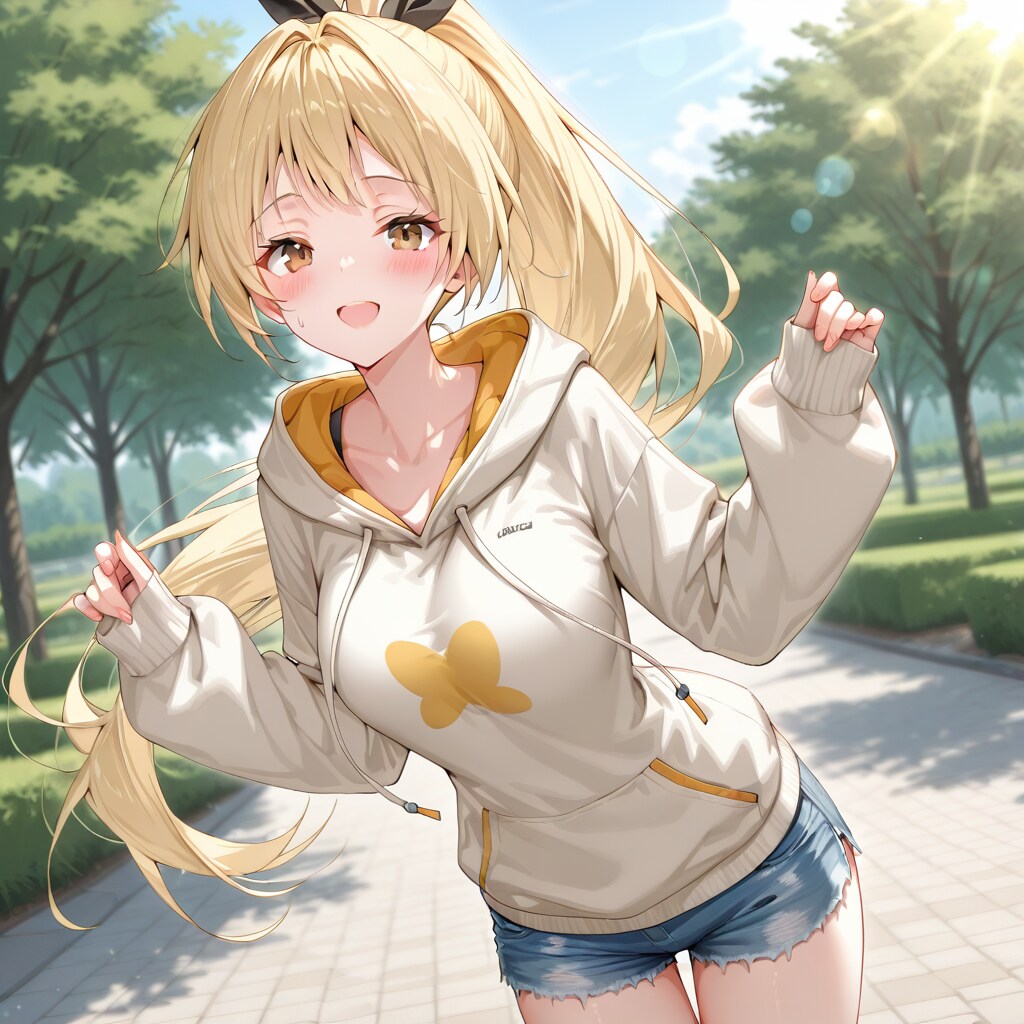 金髪ギャルポニーテール