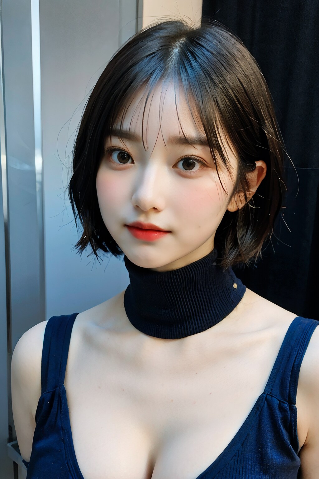 タートルネック(じゃないのも)+レオタード