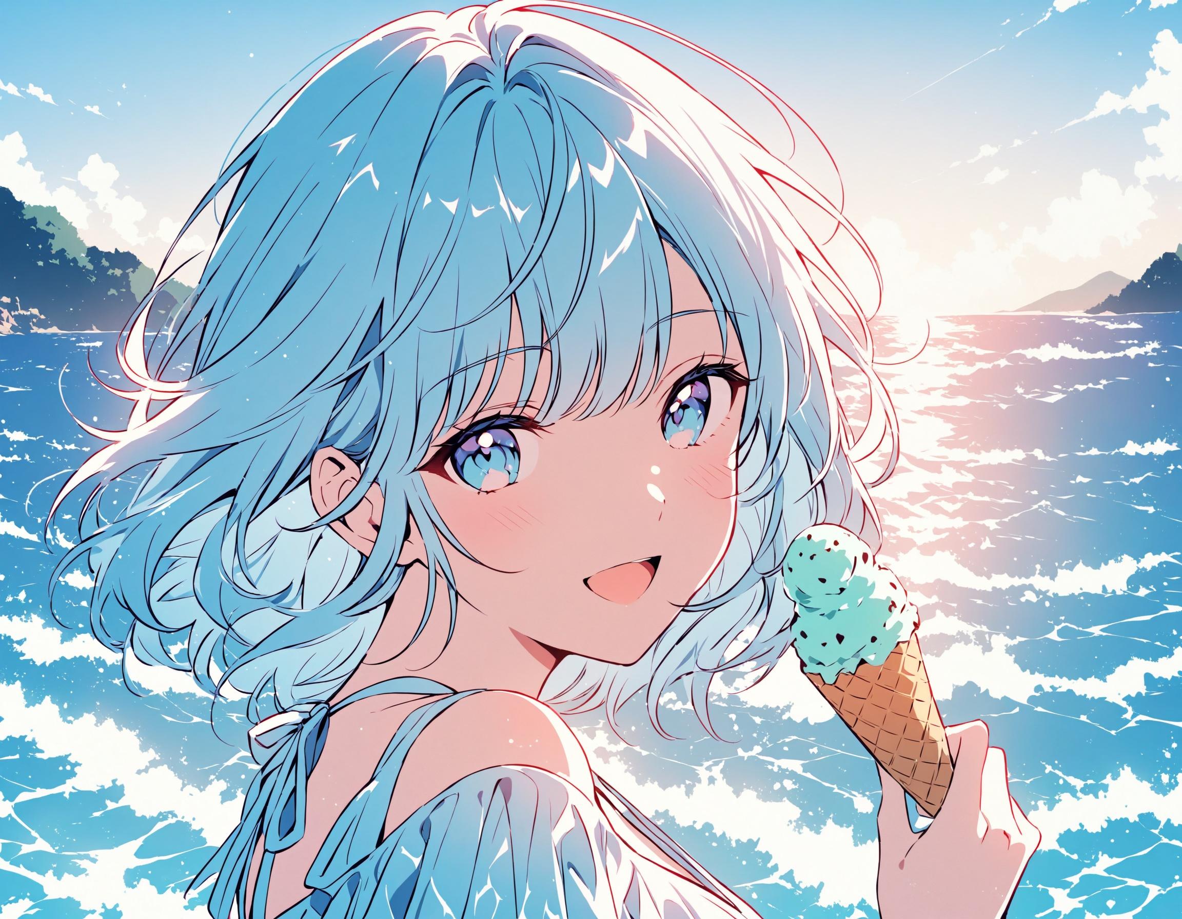 アイスクリーム、冷たすぎた？失神しちゃった少女