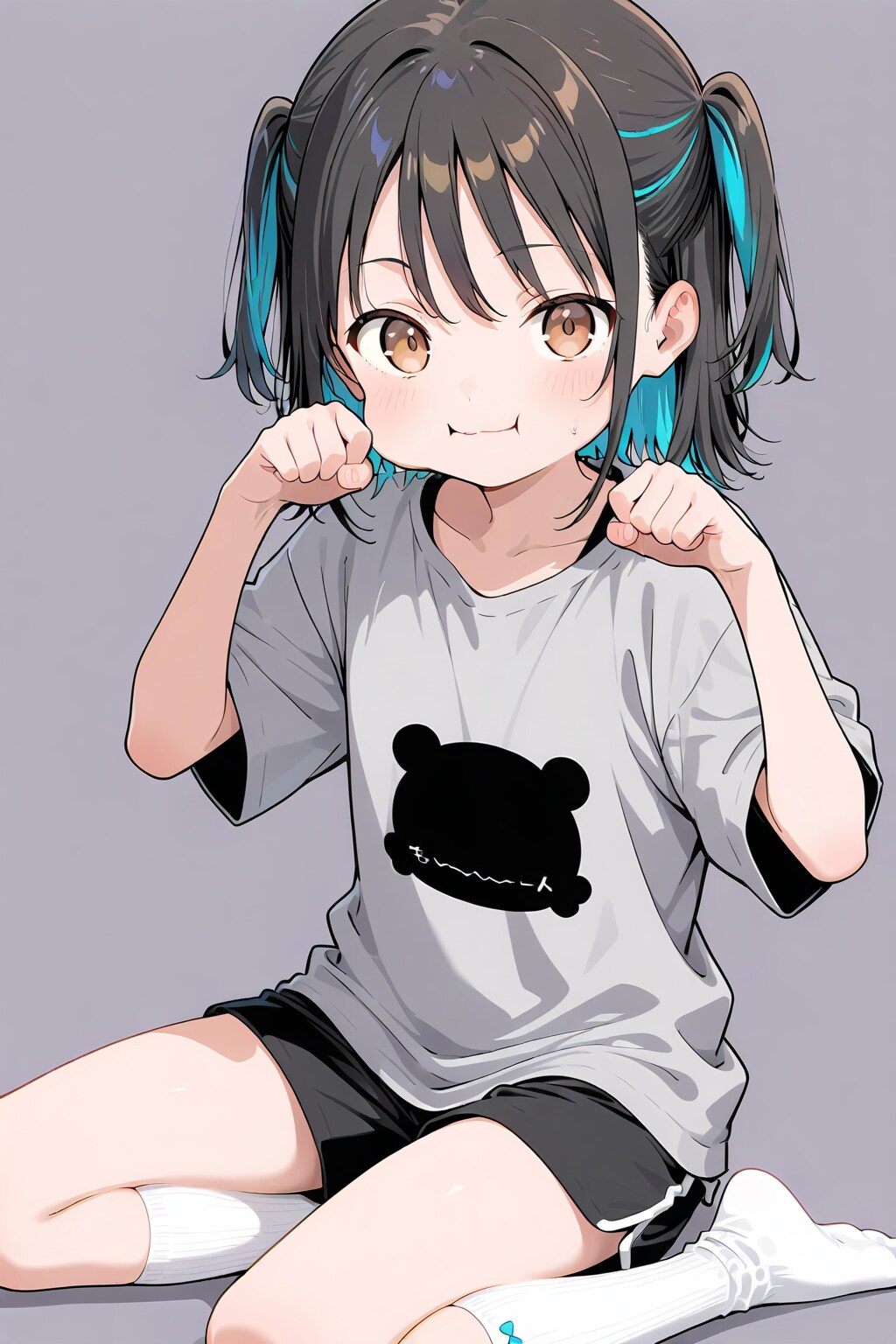 ほっぺもちもちのポーズ・・・不発？