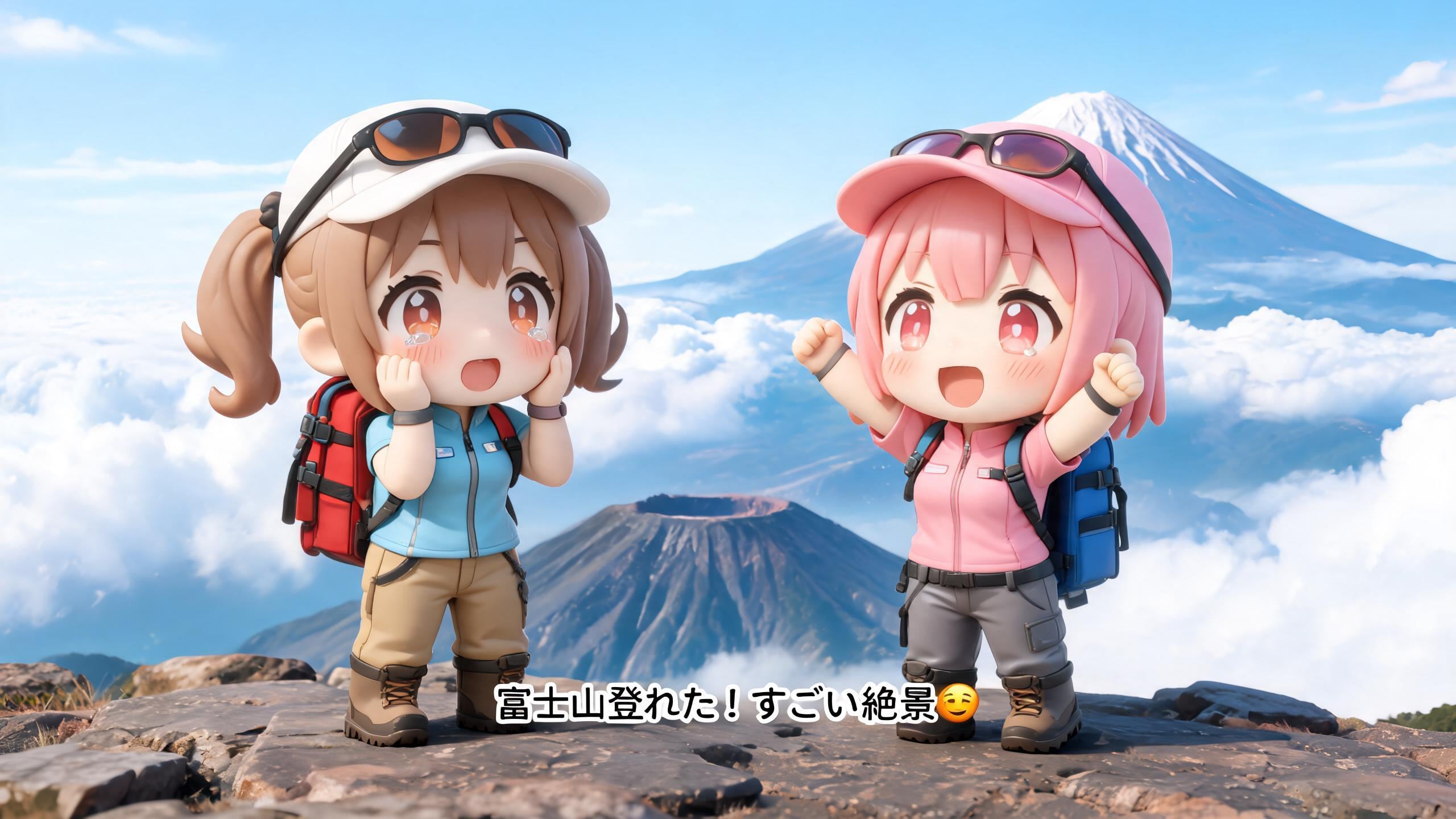 今日の夏休み（夏の富士山にやって来た１） | の人気AIイラスト・グラビア