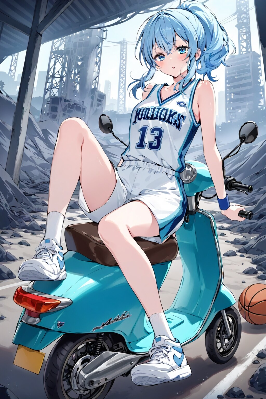 バイクに座る_LILAC