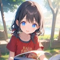 河原でエッチな本を見つけて読んじゃう小さな女の子 5枚目