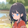 河原でエッチな本を見つけて読んじゃう小さな女の子 4枚目
