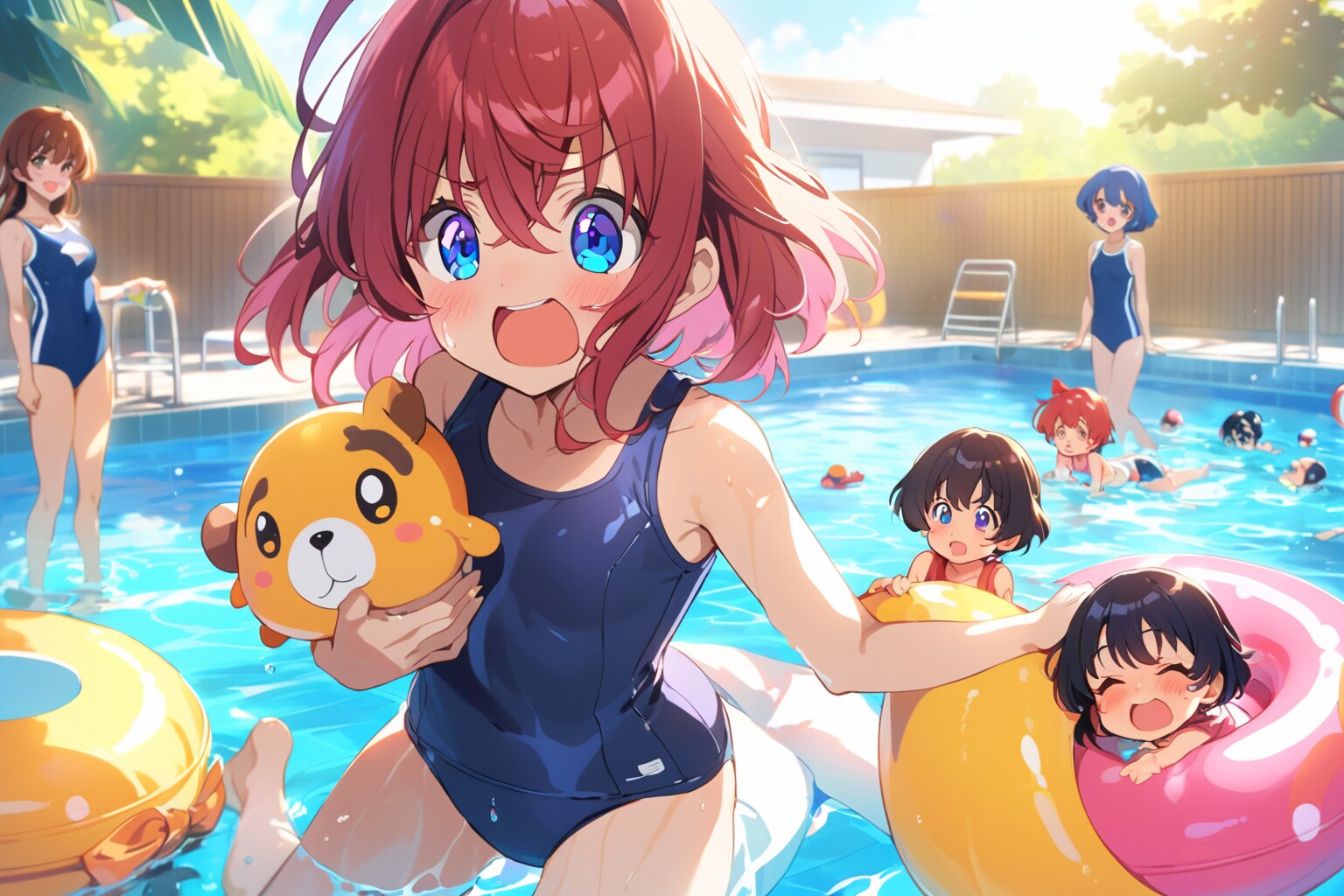ニチアサ風プール遊び