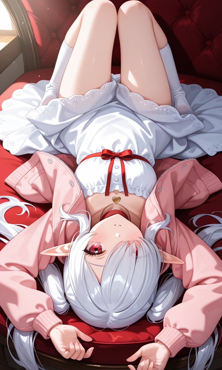 寝ころぶシロネさん