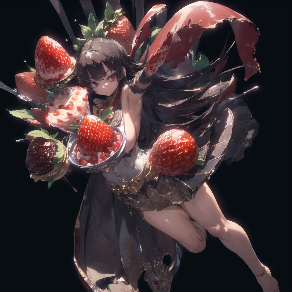 イチゴパフェの擬人化
