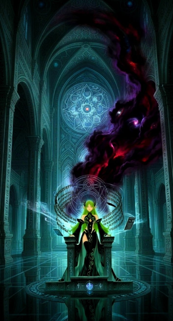 暗黒の碑文を詠唱する､　　　　　　　　　　　　　　　　　世界を破滅に導く緑髪エルフ🧝‍♀