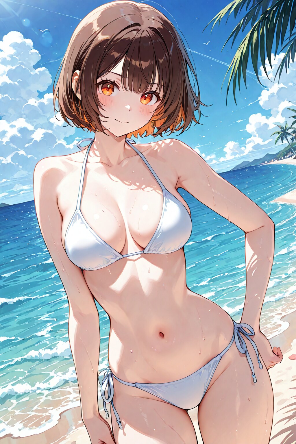 いつもの水着が白だった
