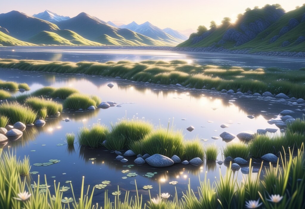 朝靄の高原にて