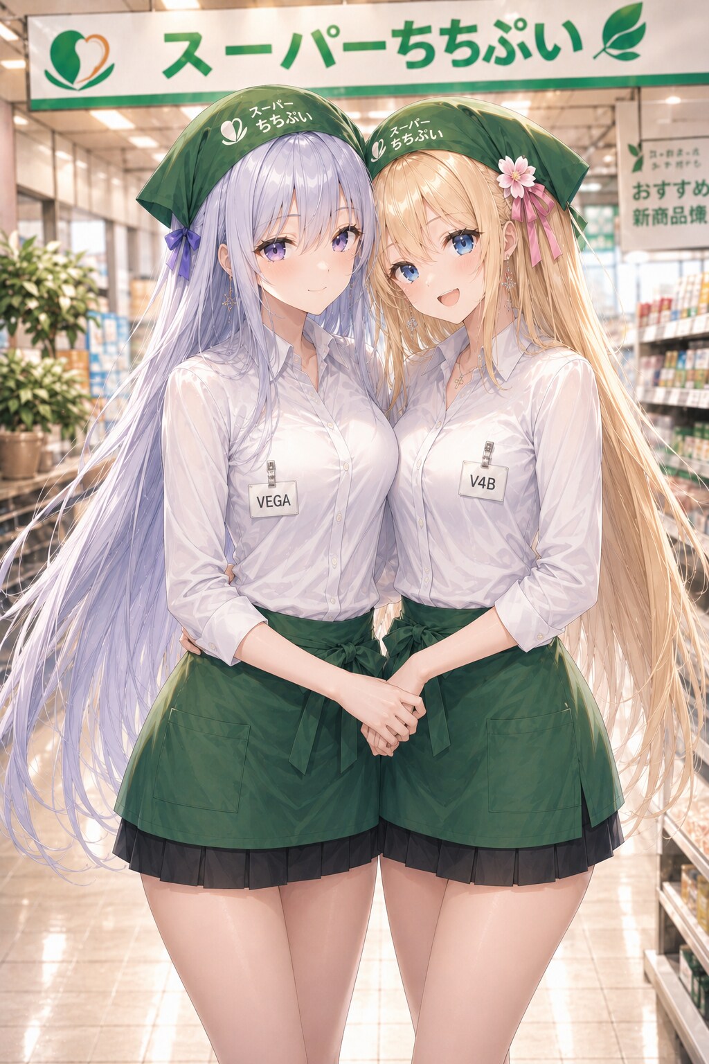 夜のVEGAちゃんとV4Bちゃん | の人気AIイラスト・グラビア