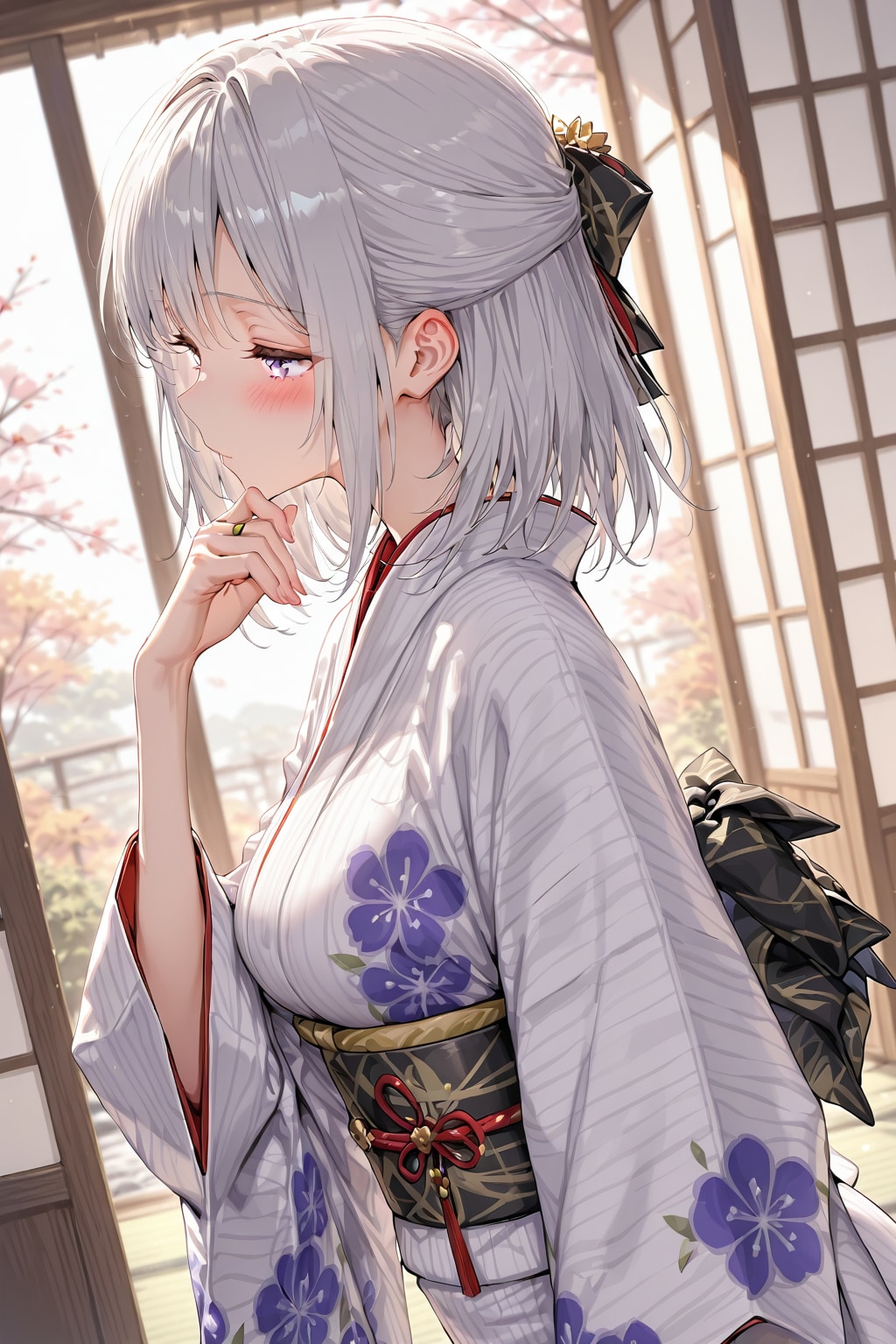 (1262)銀髪ちゃん着物