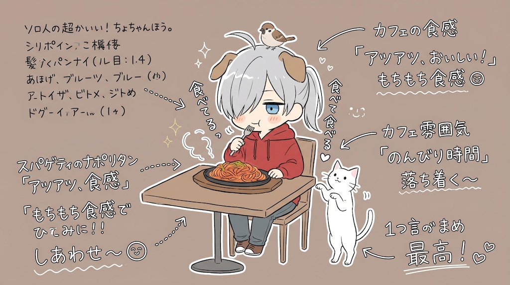 カフェでナポリタン