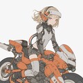 female combat android riding a motorcycle 7枚目