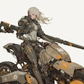 female combat android riding a motorcycle 10枚目