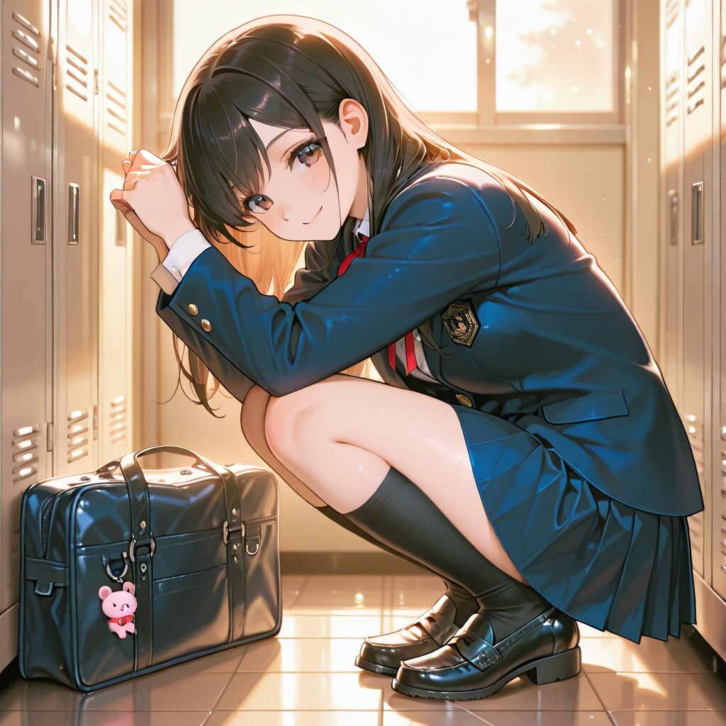しゃがみ少女