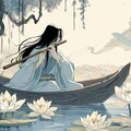 睡蓮池の舟遊び 3枚目