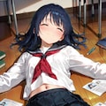 授業中に教室の床で睡眠中 8枚目