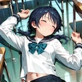 授業中に教室の床で睡眠中 11枚目