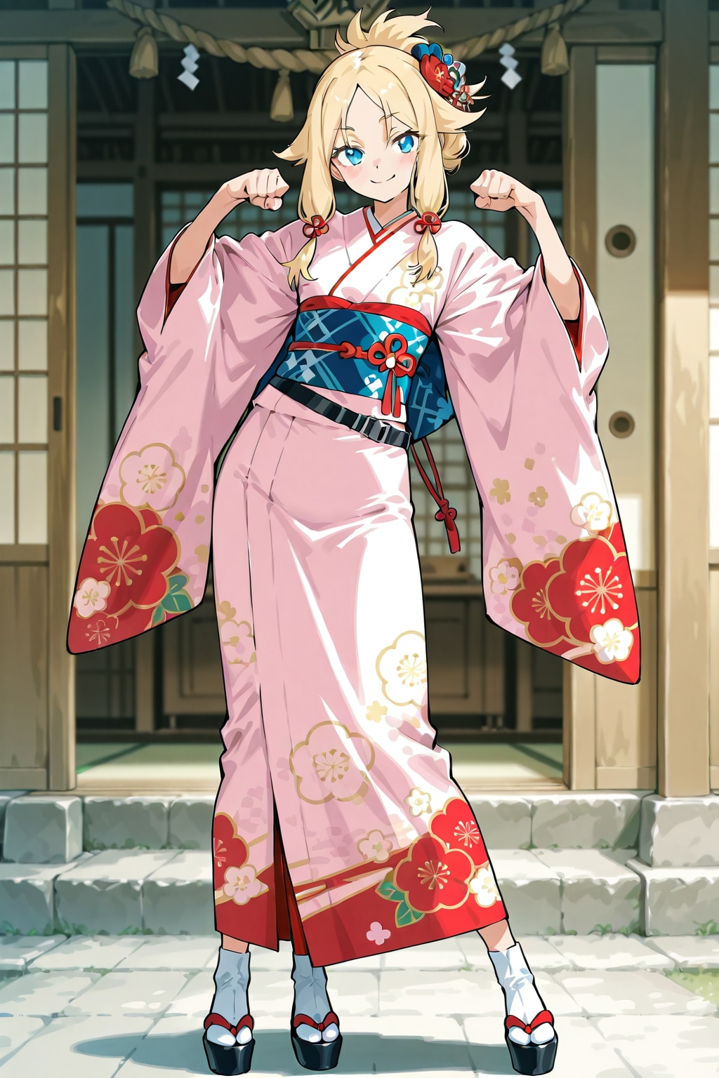 神社でパシャリ