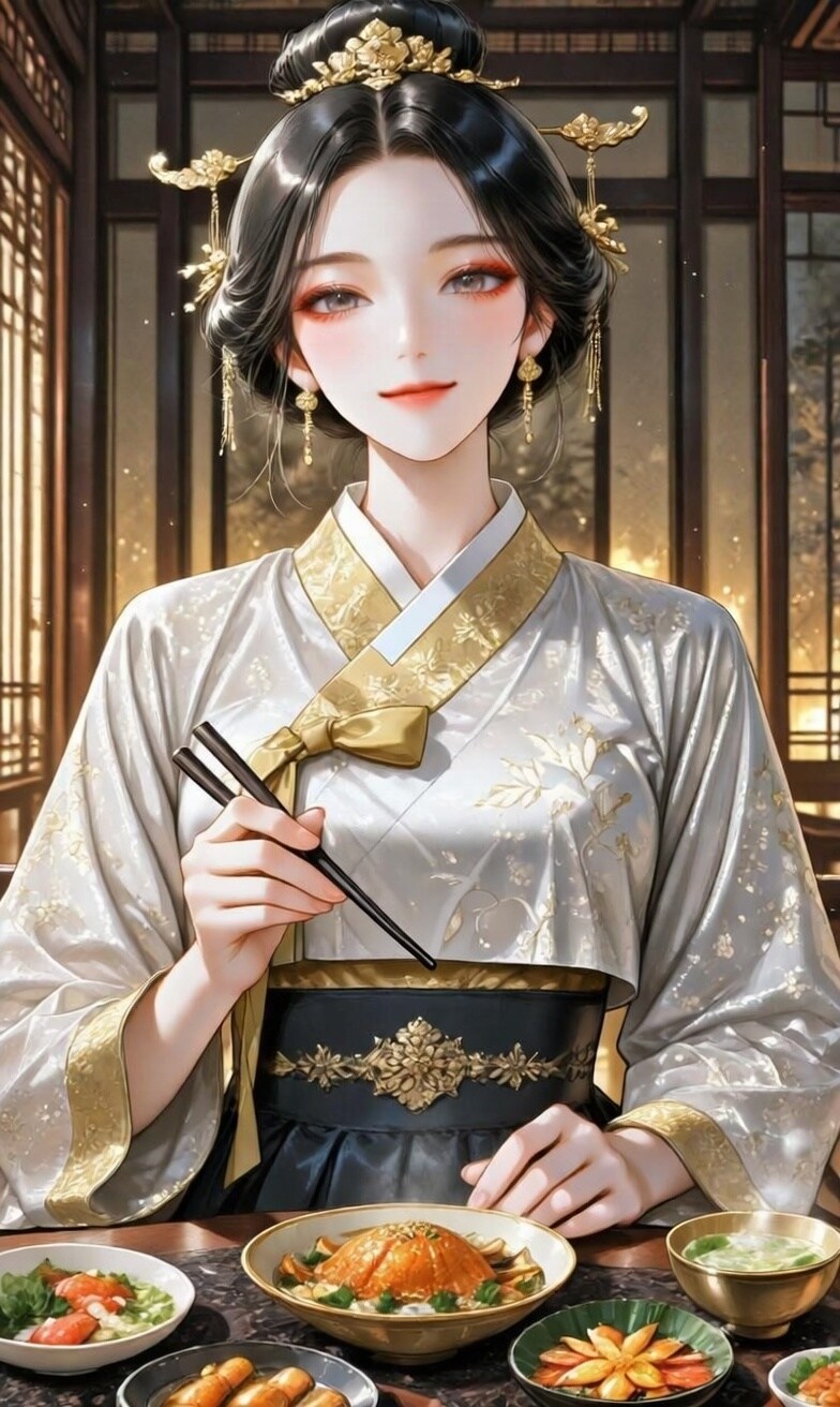韓服の女性