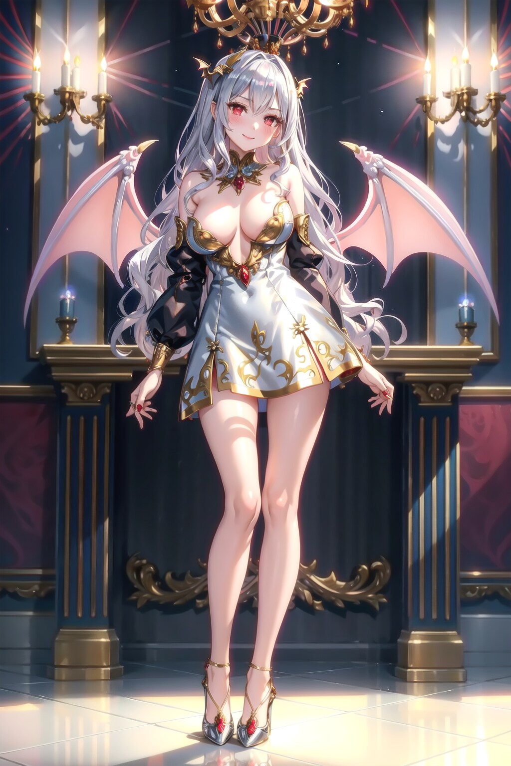 銀色のドレスとキャンドル