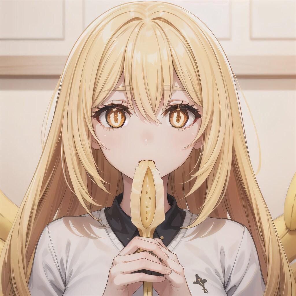 金髪ロングでバナナの少女３