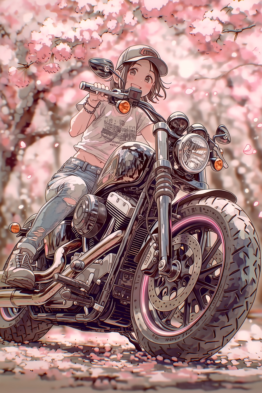 バイク女子 | の人気AIイラスト・グラビア