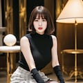 ボブカットの美人OLのしゃがみパンプス姿 4枚目