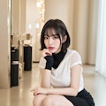 ボブカットの美人OLのしゃがみパンプス姿 8枚目