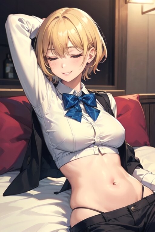ブリティッシュセクシーバーオーナーのホテルベッド