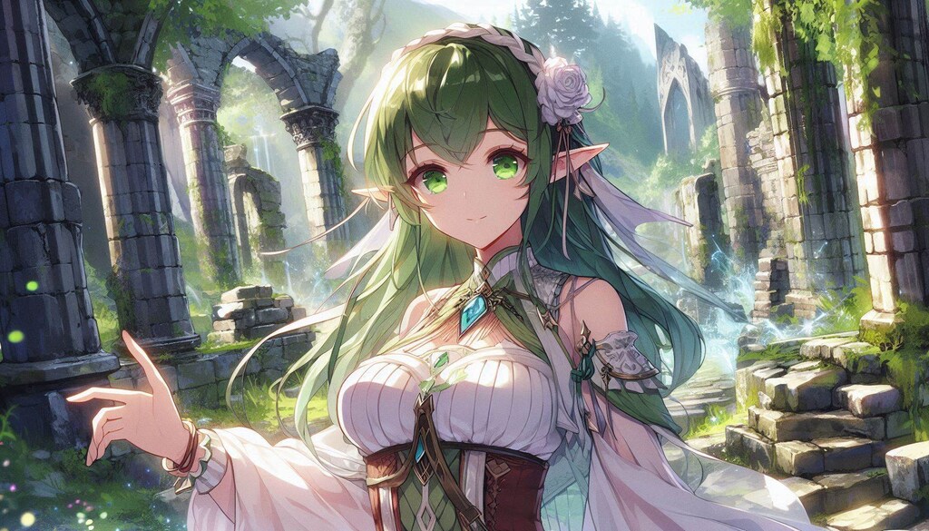 エルフ族の女性冒険者